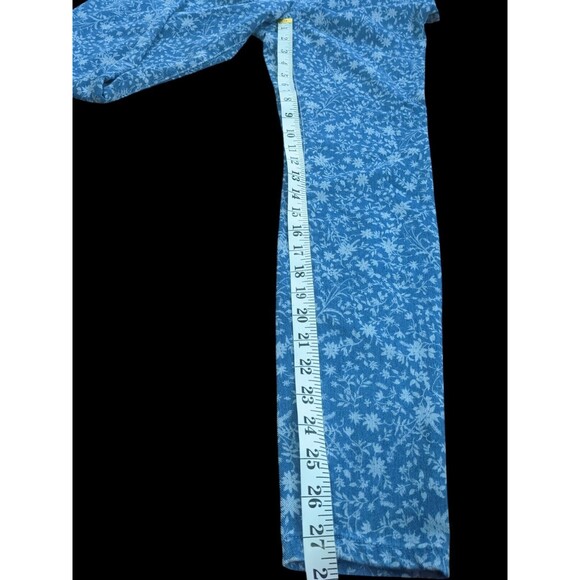 Time and Tru Pull On Pants Size S Floral Denim High Rise Stretch Fitted - Picture 3 of 8
